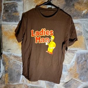 Simpsons t shirt "ladies man"